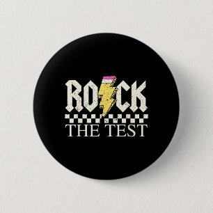 Staar State Testing Day Rock The Test ABCD Teacher 2 Inch Round Button