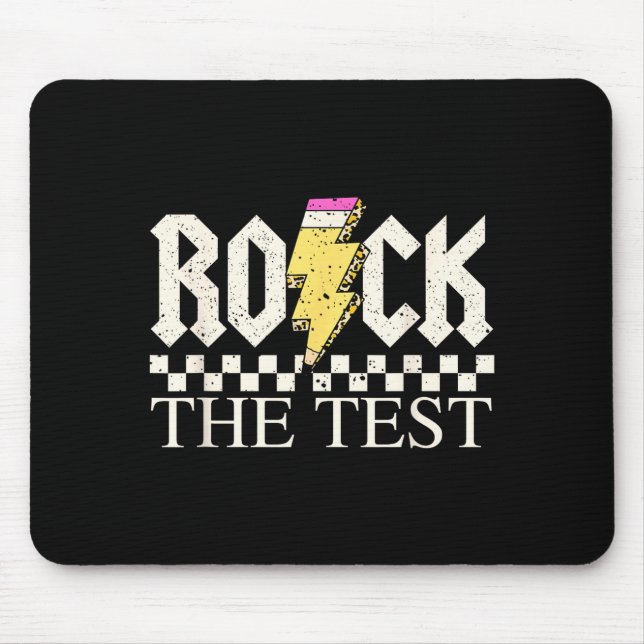 Staar State Testing Day Rock The Test ABCD Teacher Mouse Pad (Front)