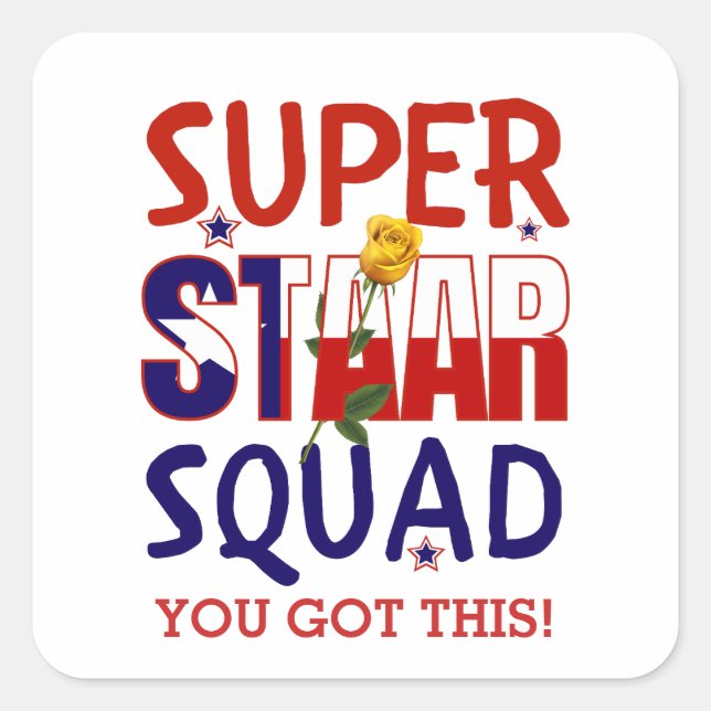 Staar Texas Test Day Teacher Motivational Square Sticker (Front)
