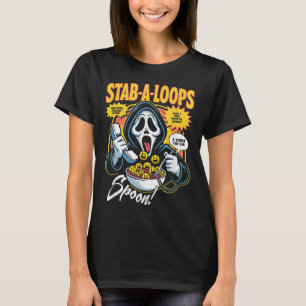 Stab-a-loops Horror Cereal Box Halloween  T-Shirt