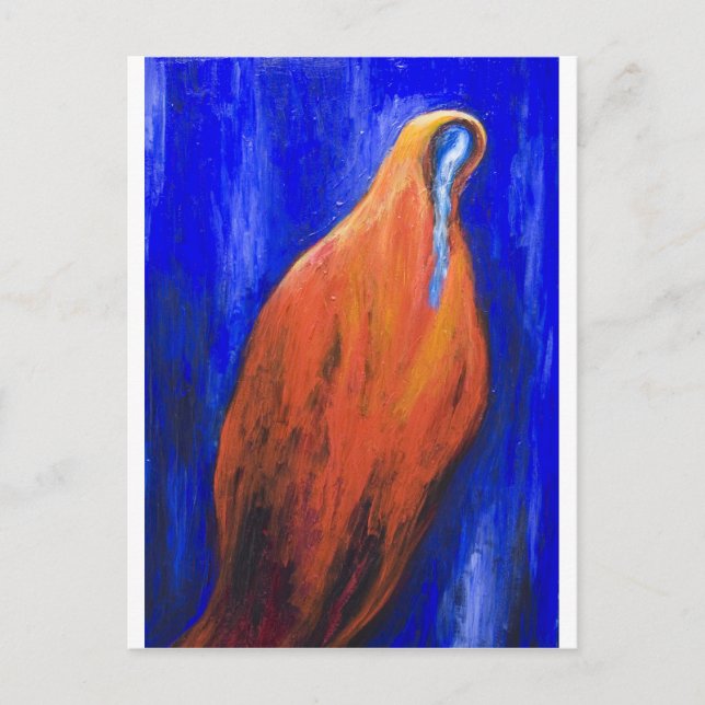 Stabat Mater Dolorosa Red ( Christian surrealism ) Postcard (Front)