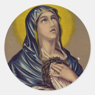 Stabat Mater Our Lady of Sorrows Classic Round Sticker