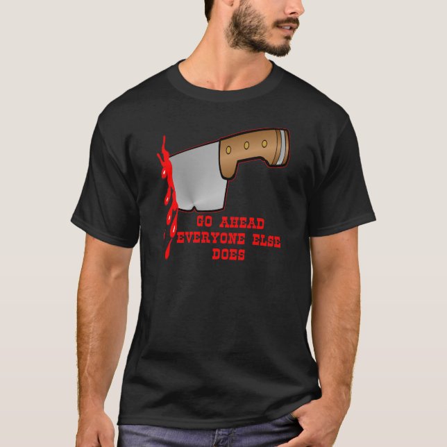 Stabbed By Knife In The Back T-Shirt (Front)