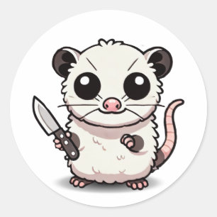 Stabbility: The Kawaii Possum Classic Round Sticker