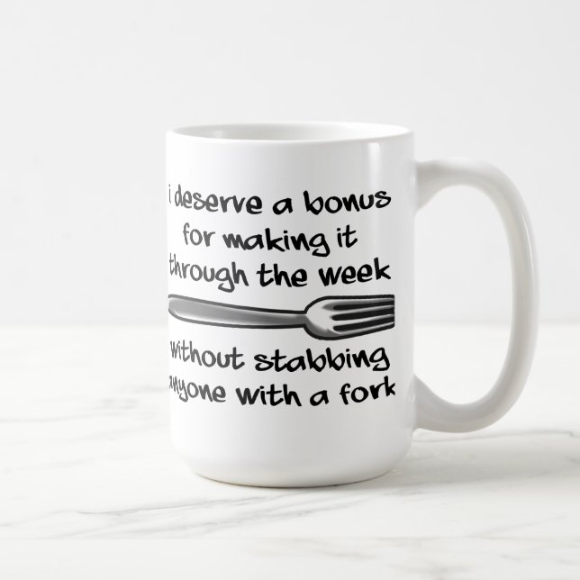 Stabbing With A Fork Funny Mug (Right)