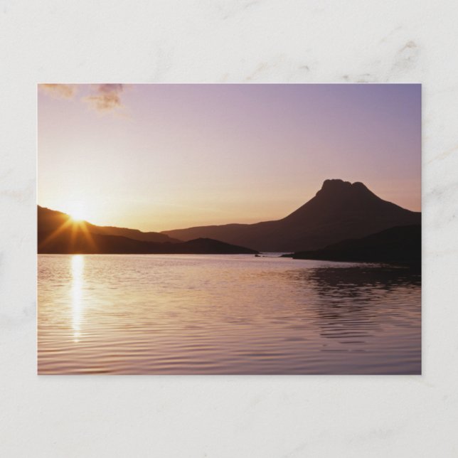 Stac Pollaidh sunset Scotland Postcard (Front)