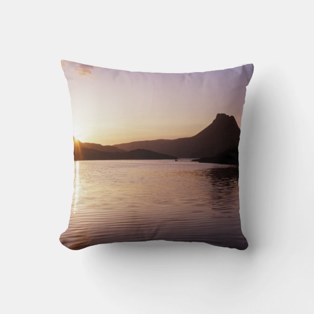 Stac Pollaidh sunset Scotland Throw Pillow (Front)