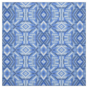 Staccato Blue Abstract Soft Pastel Art Fabric