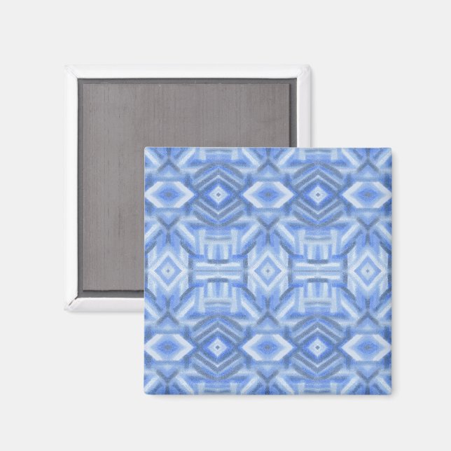 Staccato Blue Abstract Soft Pastel Art Magnet (Front/Back)
