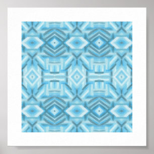 Staccato Light Blue Abstract Soft Pastel Art Poster