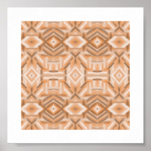 Staccato Orange Abstract Soft Pastel Art Poster