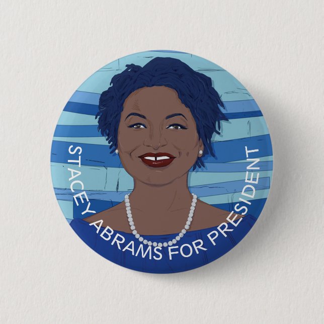 Stacey Abrams 2020 2 Inch Round Button (Front)