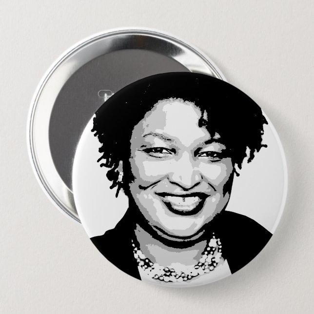 Stacey Abrams 4 Inch Round Button (Front & Back)