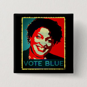 Stacey Abrams Vote Blue, Georgia Governor in 2022 2 Inch Square Button