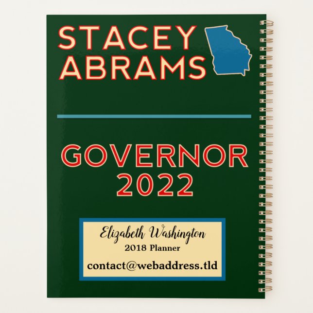 Stacey Abrams Vote Blue, gouverneur de Géorgie en  (Dos)