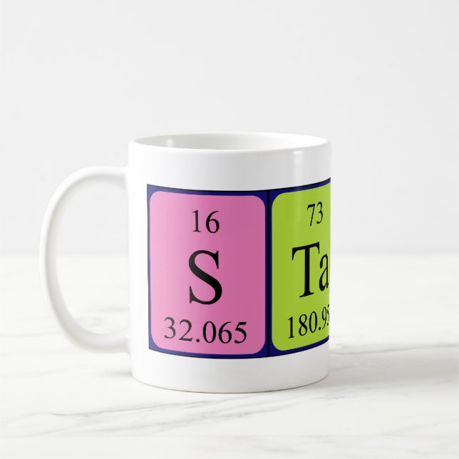 Stacey periodic table name mug (Left)
