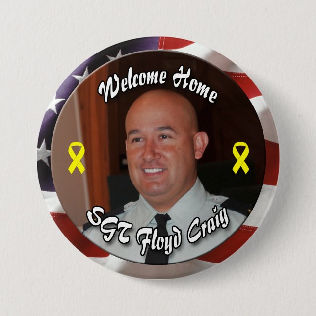 Stacey's customized homecoming button (Front)