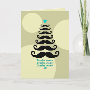 Stache Away Holiday Card