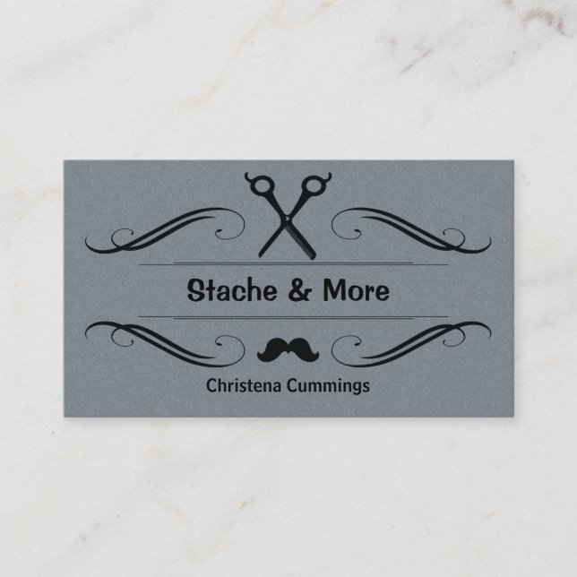 Stache et plus de carte de visite de (Devant)