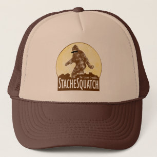 'STACHE SQUATCH The Lesser Cryptid - Funny Bigfoot Trucker Hat