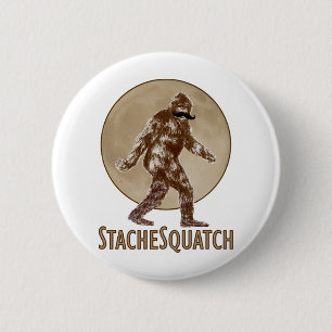 STACHESQUATCH I Moustache if you've Seen My 2 Inch Round Button