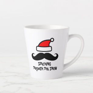 Staching through the snow funny latte mug