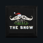 Staching Through the Snow Gift Box<br><div class="desc">Funny Moustache Christmas parody - instead of Dashing through the Snow.. it's .. well you know.. Staching through the Snow.. - the moustache is created using word art</div>