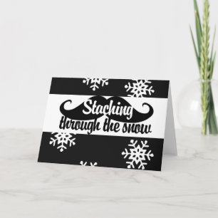 Staching through the snow holiday card