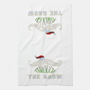 Staching Through the Snow Kitchen Towel