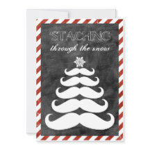 'Staching Through the Snow, Photo Christmas Card