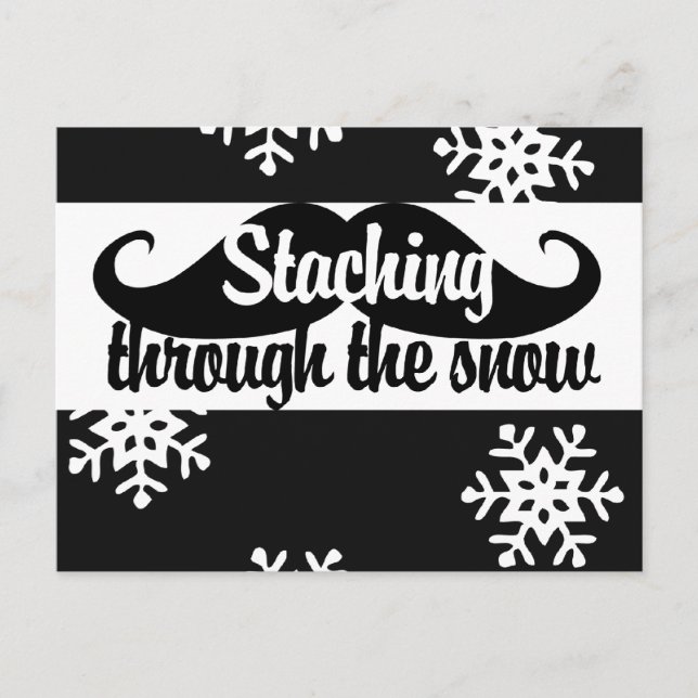 Staching through the snow postcard (Front)