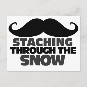 Staching through the Snow Postcard