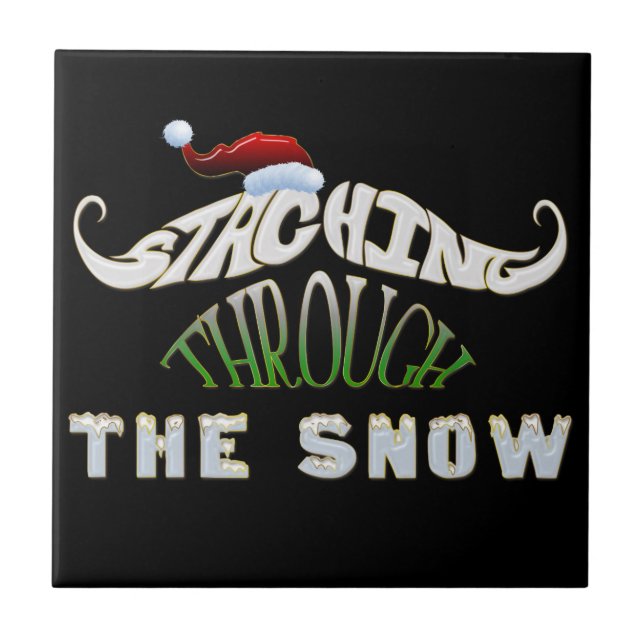 Staching Through the Snow Tile (Front)
