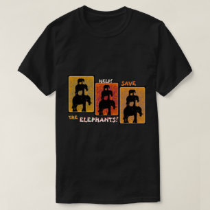 Stack O'Elephants (Personalized Clip On) T-Shirt