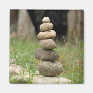 Stack Of Balanced Rocks Magnet