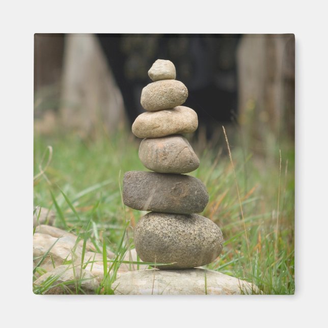 Stack Of Balanced Rocks Magnet (Front)