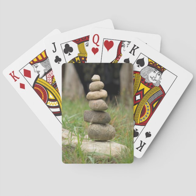 Stack Of Balanced Rocks Playing Cards (Back)