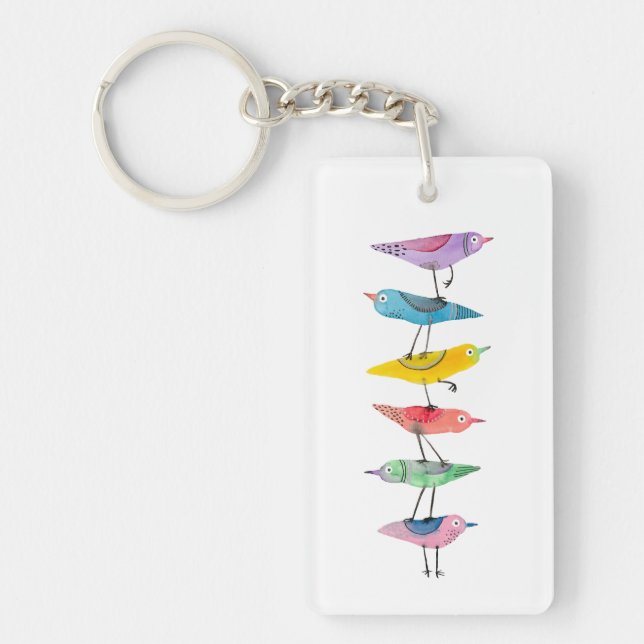 Stack of Birds Keychain (Front)