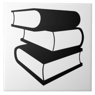 Stack Of Black Books Tile