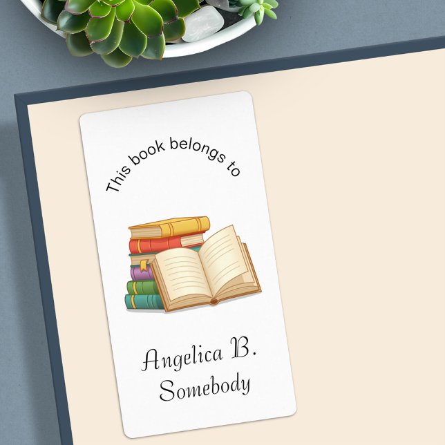 Stack of Books and Open Book - Bookplate (Creator Uploaded)