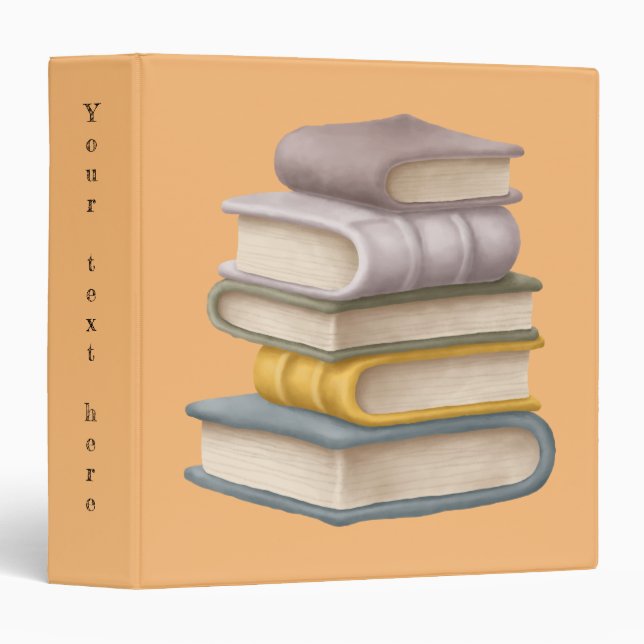 STACK OF BOOKS BINDER (Front/Spine)
