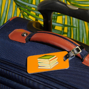 Stack of Books Book Lover Art and Reading  Luggage Tag