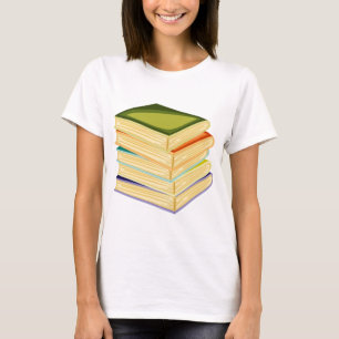 Stack of Books Book Lover Art and Reading  T-Shirt