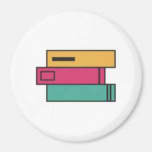 stack of books magnet