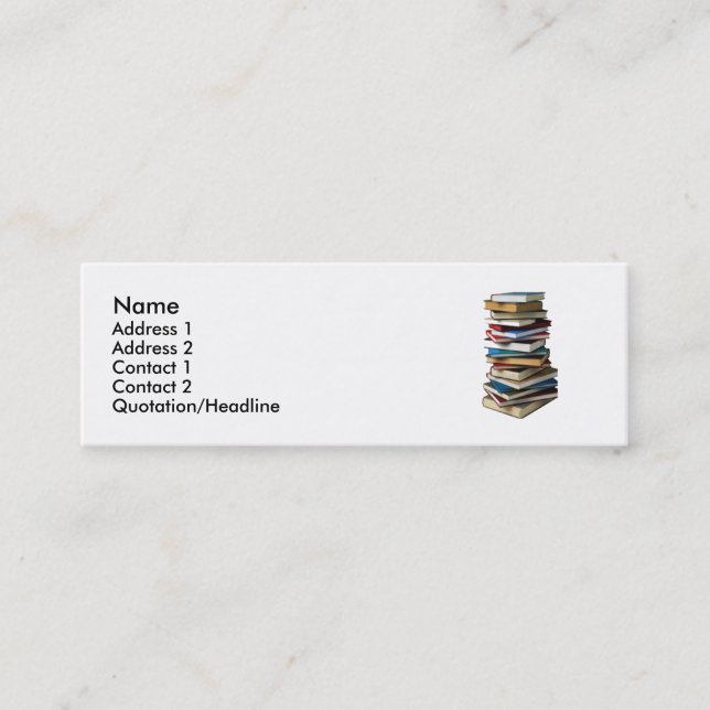 stack of books mini business card (Front)