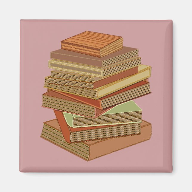 Stack Of Books - Pastel Magnet (Front)