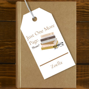 Stack of Books Personalized Reading Book Gift Tags