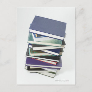 Stack of books postcard