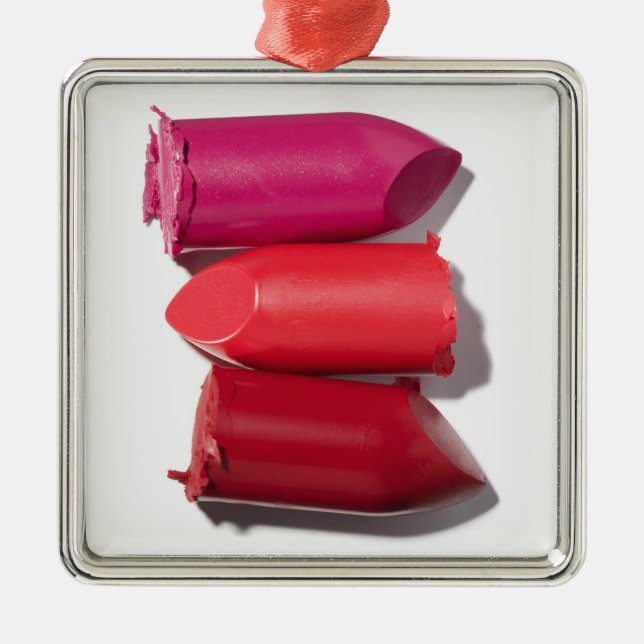 Stack of broken lipstick metal ornament (Front)