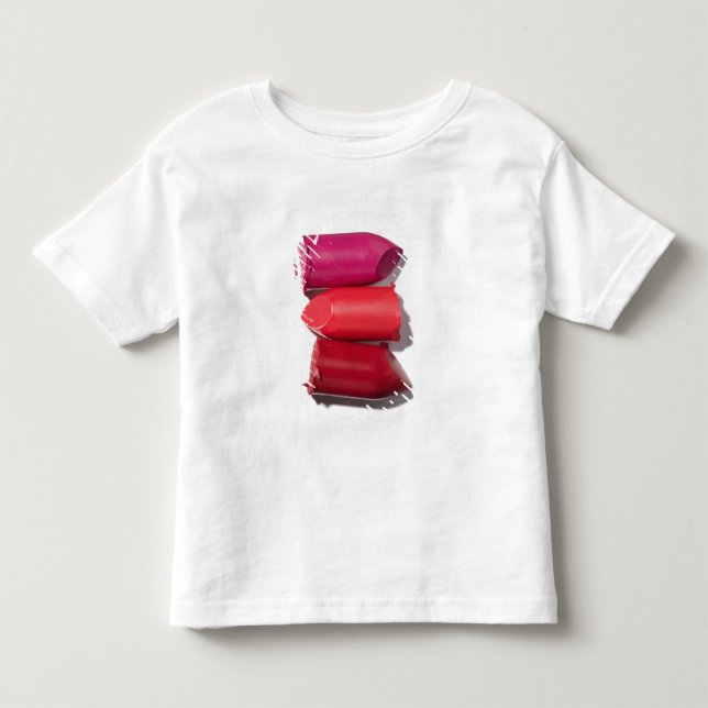 Stack of broken lipstick toddler t-shirt (Front)